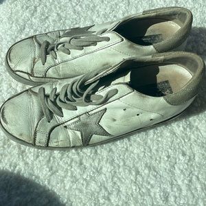 Size 40 golden goose white with silver